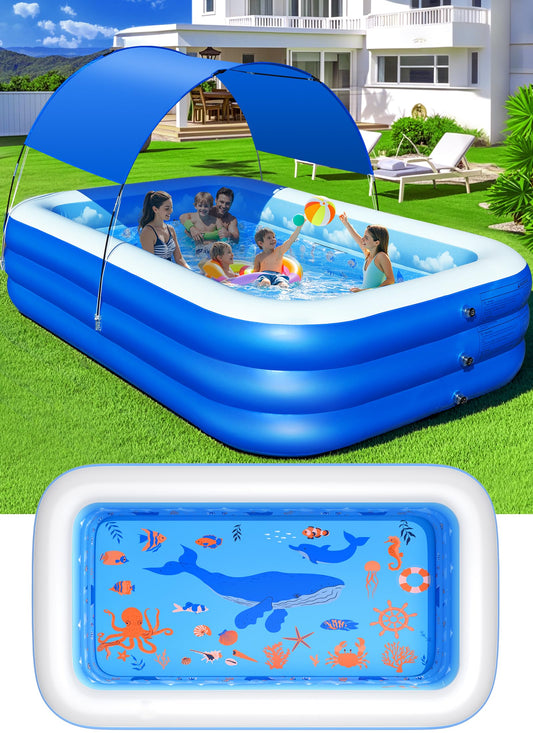 Inflatable Pool with Canopy